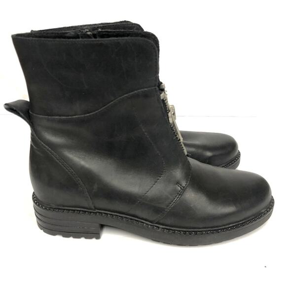 Chelsea Crew black zipper combat ankle boots - Picture 1 of 10